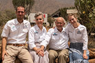 Rüdiger Nehberg, seine Frau Annette, Tochter Sophie und Sohn Roman